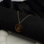 Leaf Orbit Pendant Necklace