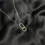Crystal Lock Heart Pendant Necklace