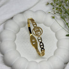 Interlock Emblem Gold Bracelet