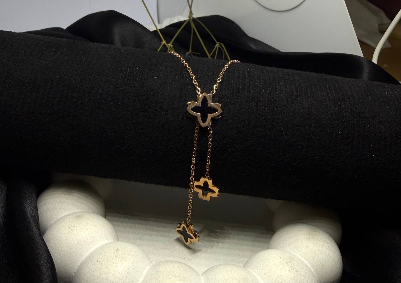 Triple Clover Drop Necklace