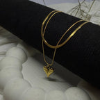 Golden Heart Locket Necklace