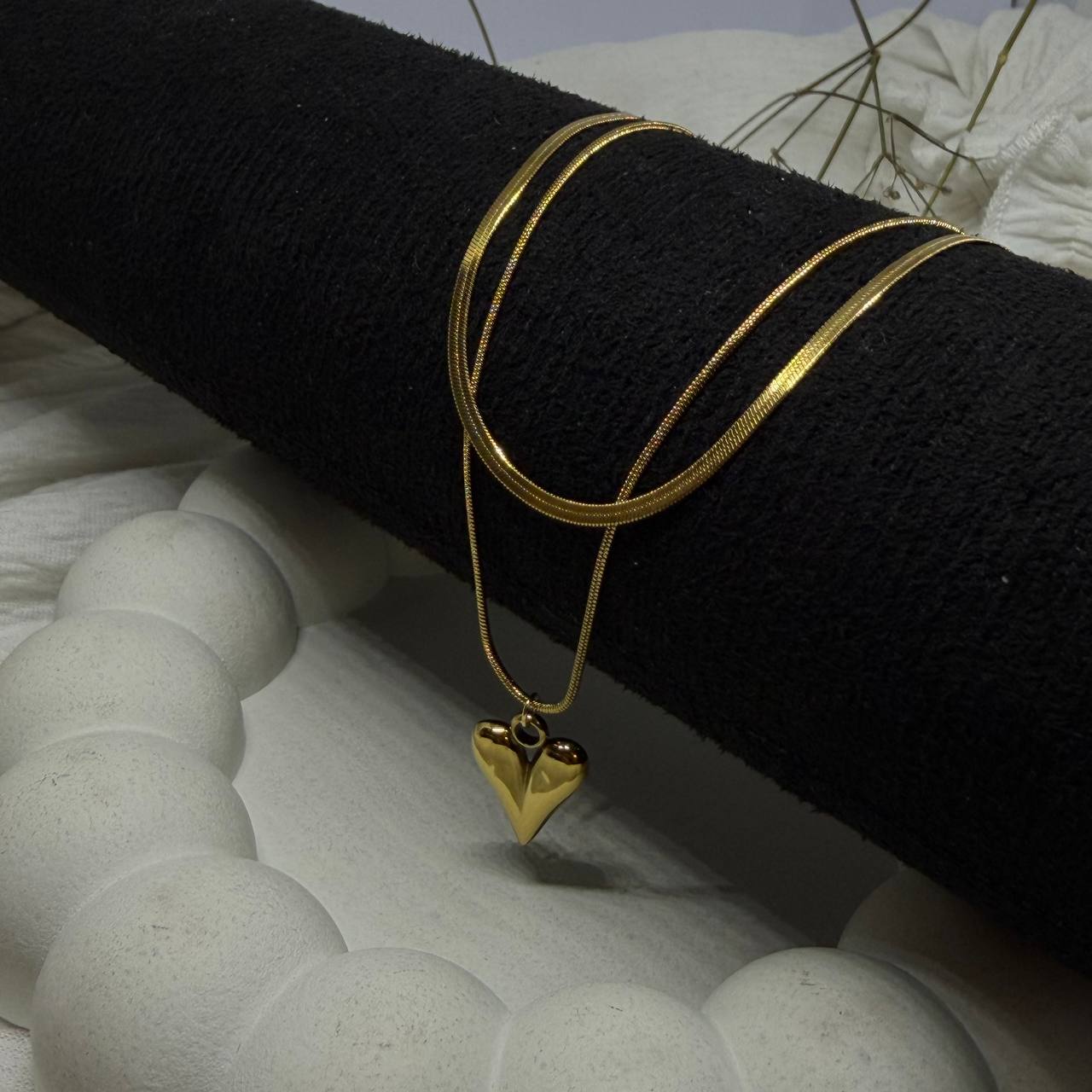 Golden Heart Locket Necklace