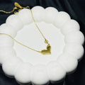 Golden V Chevron Pendant Necklace