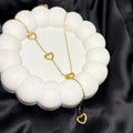 Heart Trail Drop Necklace