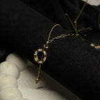 Crystal Circle Charm Necklace