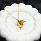 Golden Memoire Book Locket Necklace