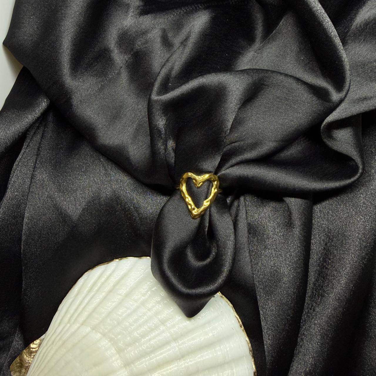 Molten Gold Heart Ring