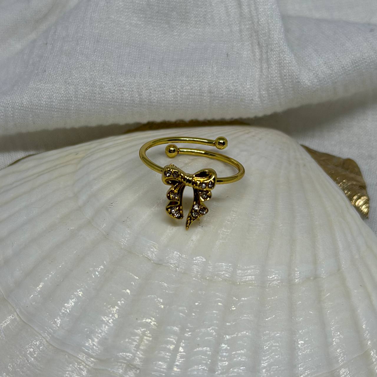 Crystal Tiara Bow Ring