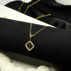 Midnight Heart Frame Necklace