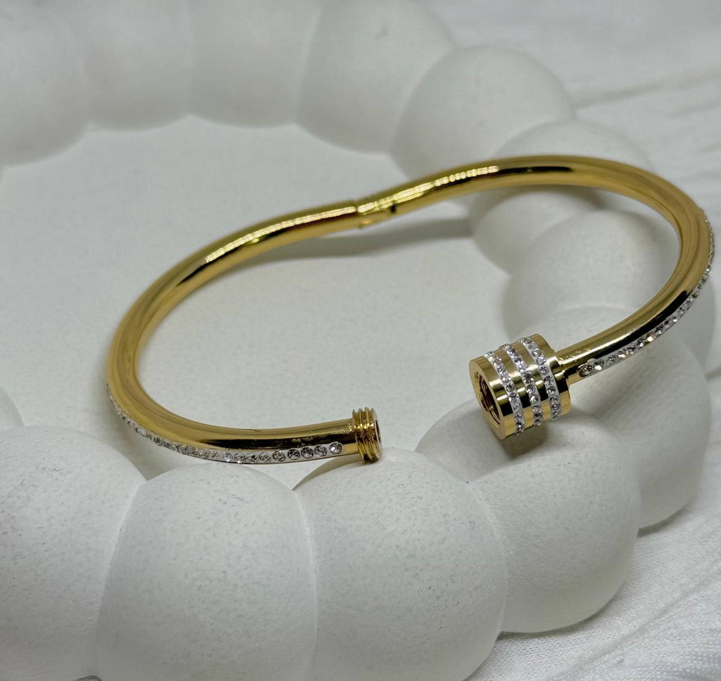 Crystal Orbit Gold Bracelet
