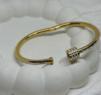 Crystal Orbit Gold Bracelet
