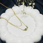 “LOVE” Script Heart Pendant Necklace