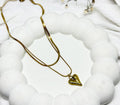 Golden Heart Locket Necklace