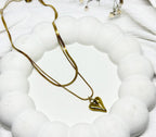 Golden Heart Locket Necklace
