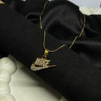 Nike Crystal Swoosh Signature Pendant Necklace