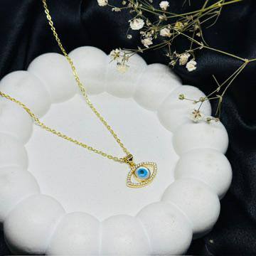 Evil Eye Halo Charm eye shaped Necklace