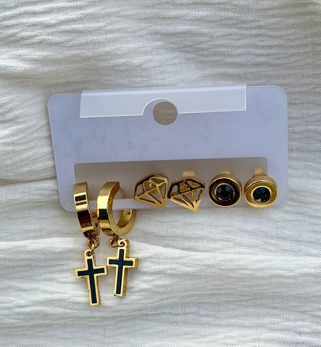 Diamond Shape & Cross Drop Set