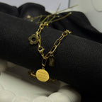 Eternal Script Medallion Link Necklace