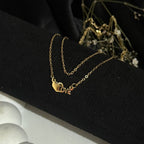 “LOVE” Script Heart Pendant Necklace
