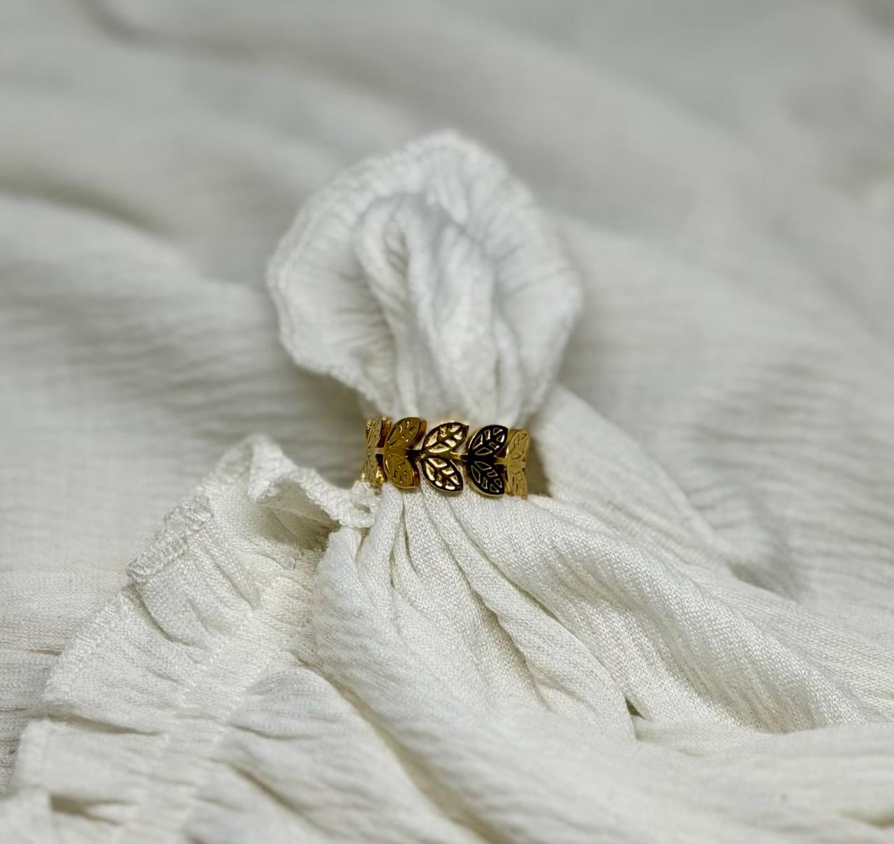 Golden Fern Wrap Ring