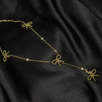 Golden Bow Charm Elegance Necklace