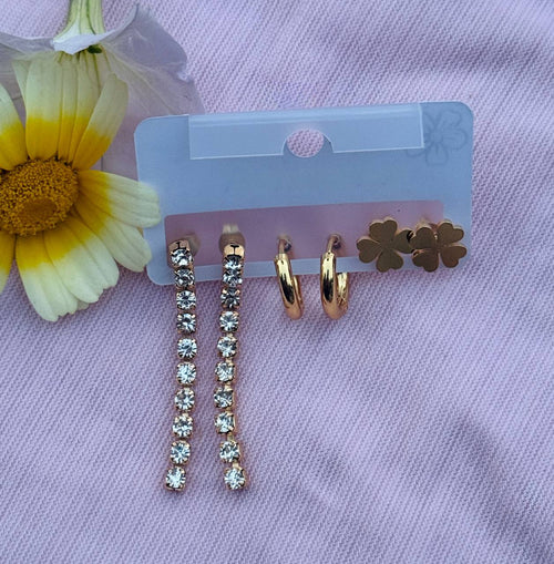 Crystal Strand, Hoop & Clover Set