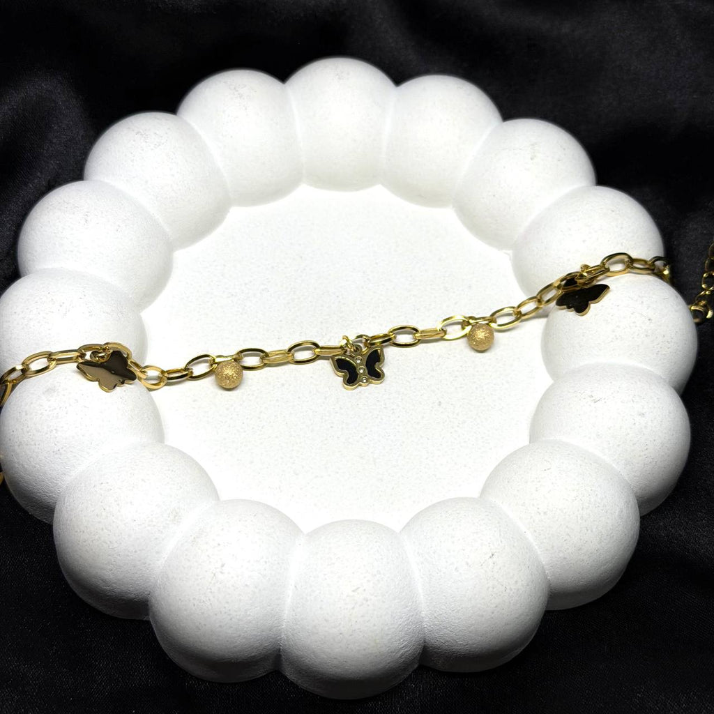 The Noir Monarch Monogram Bracelet