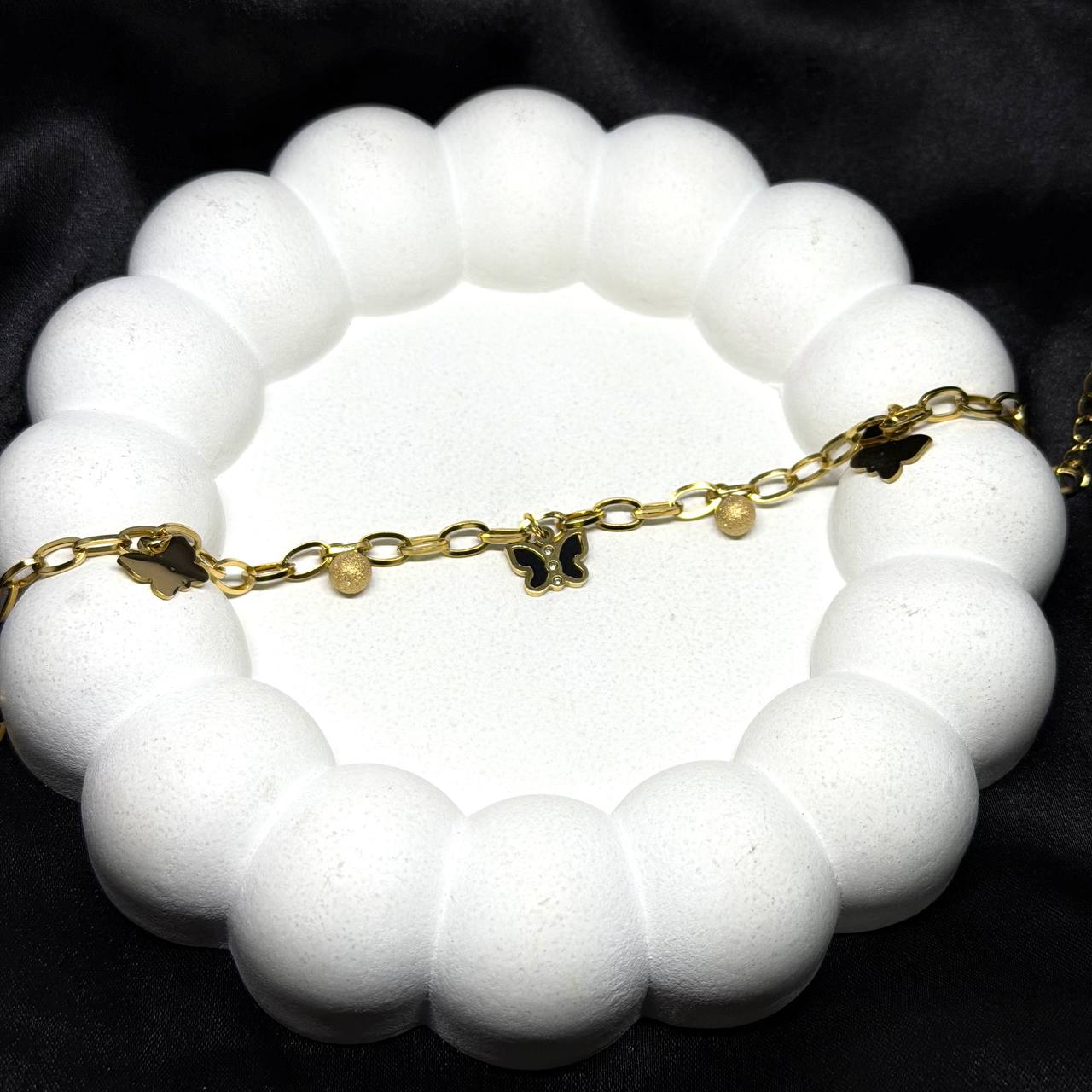 The Noir Monarch Monogram Bracelet