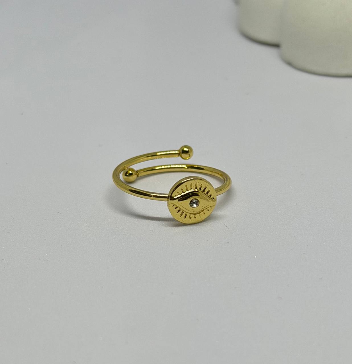 Golden Evil Eye Ring