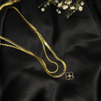 Black Clover Dual-Layer Statement Necklace