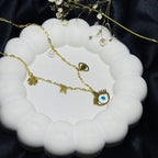 Evil Eye Multi-Charm Chain Necklace