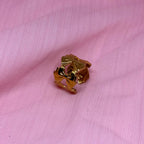 gold rings for girls bow style