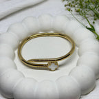 Van Cleef Clover Nail Gold Bracelet