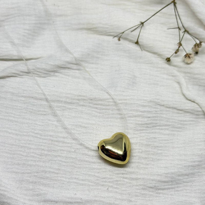 Golden Heart Minimal Pendant Necklace