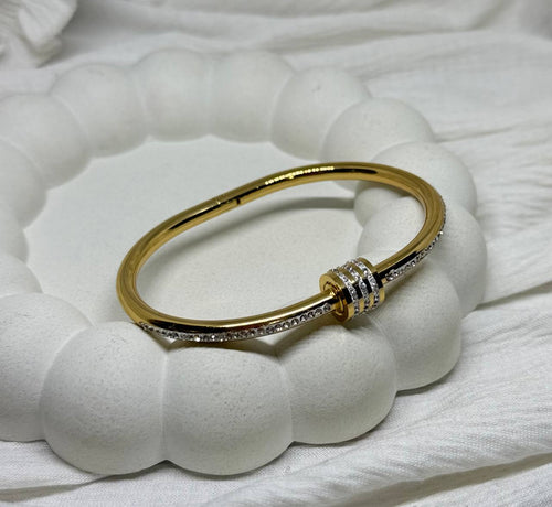 Crystal Orbit Gold Bracelet