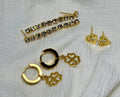Gold Crystal Drop & Geometric Set
