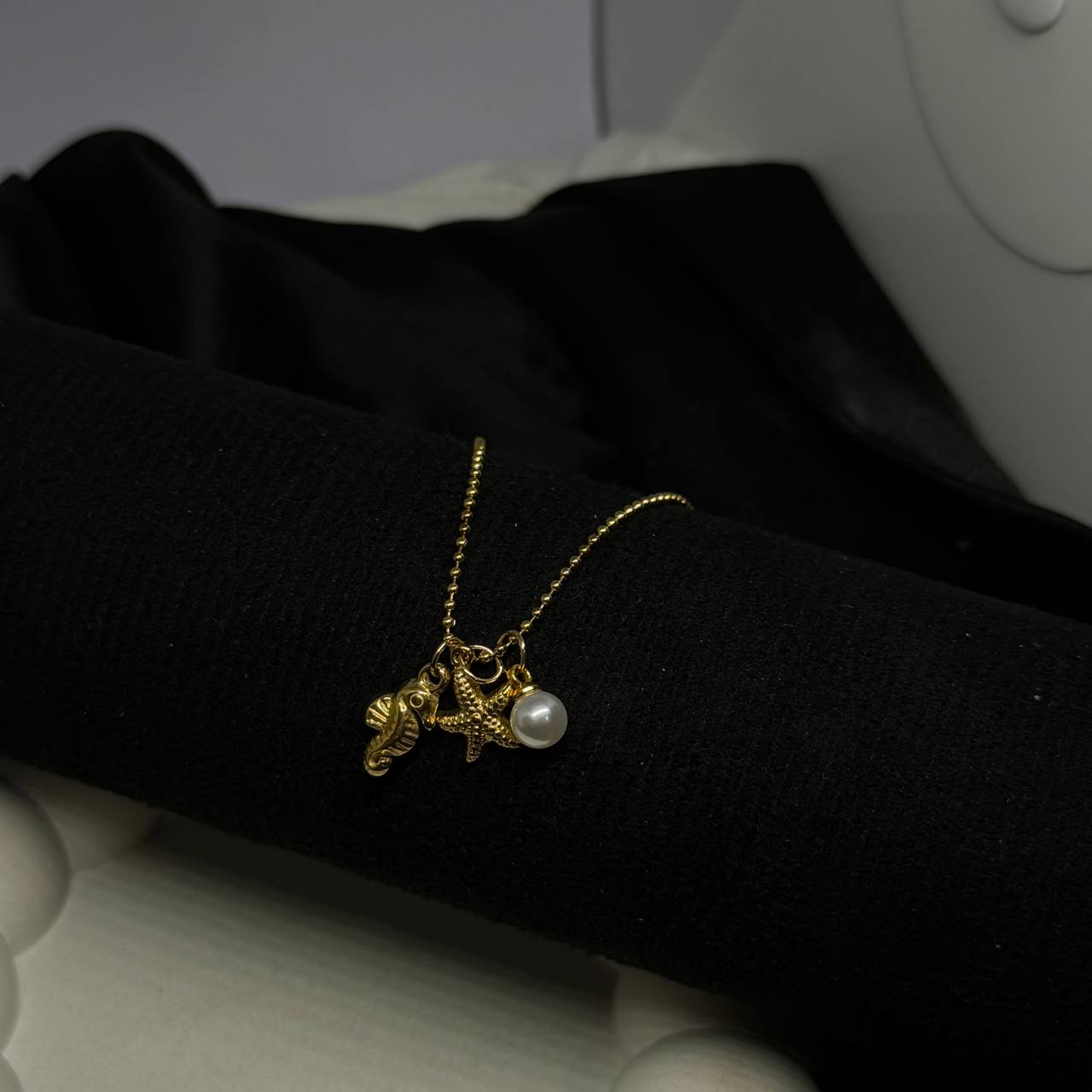 Ocean Charm Trio Necklace