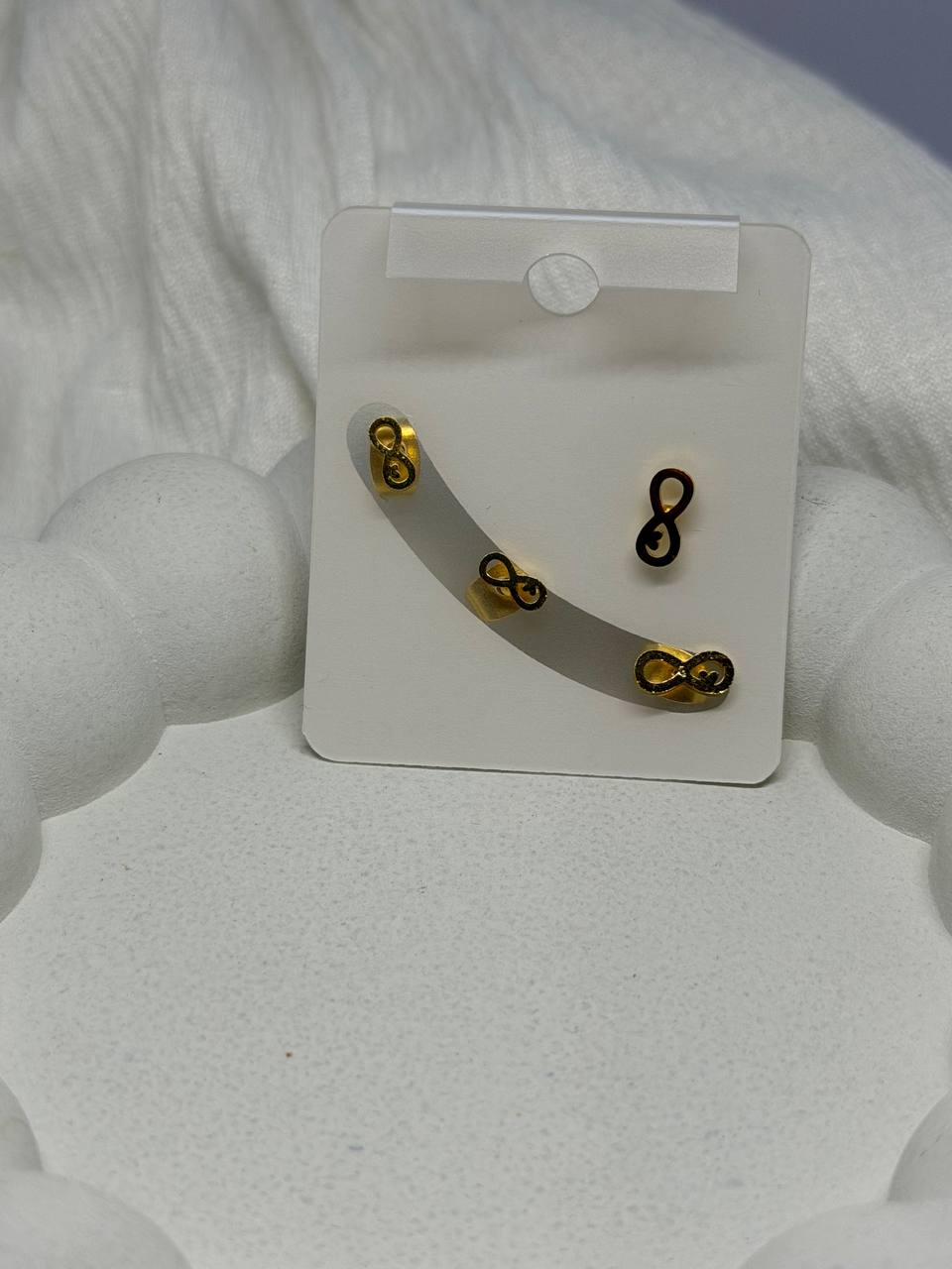 Gold Infinity Stud Set