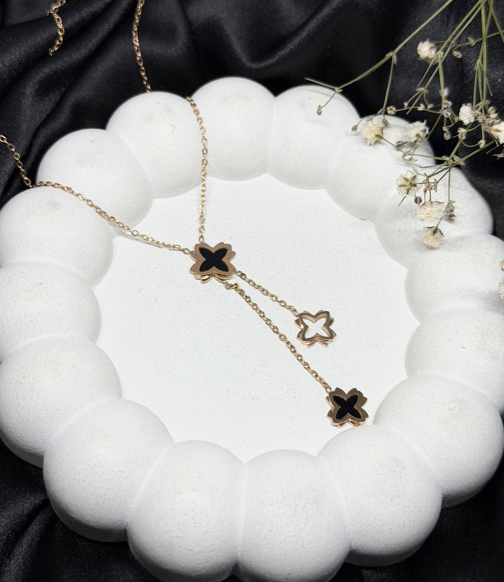 Triple Clover Drop Necklace