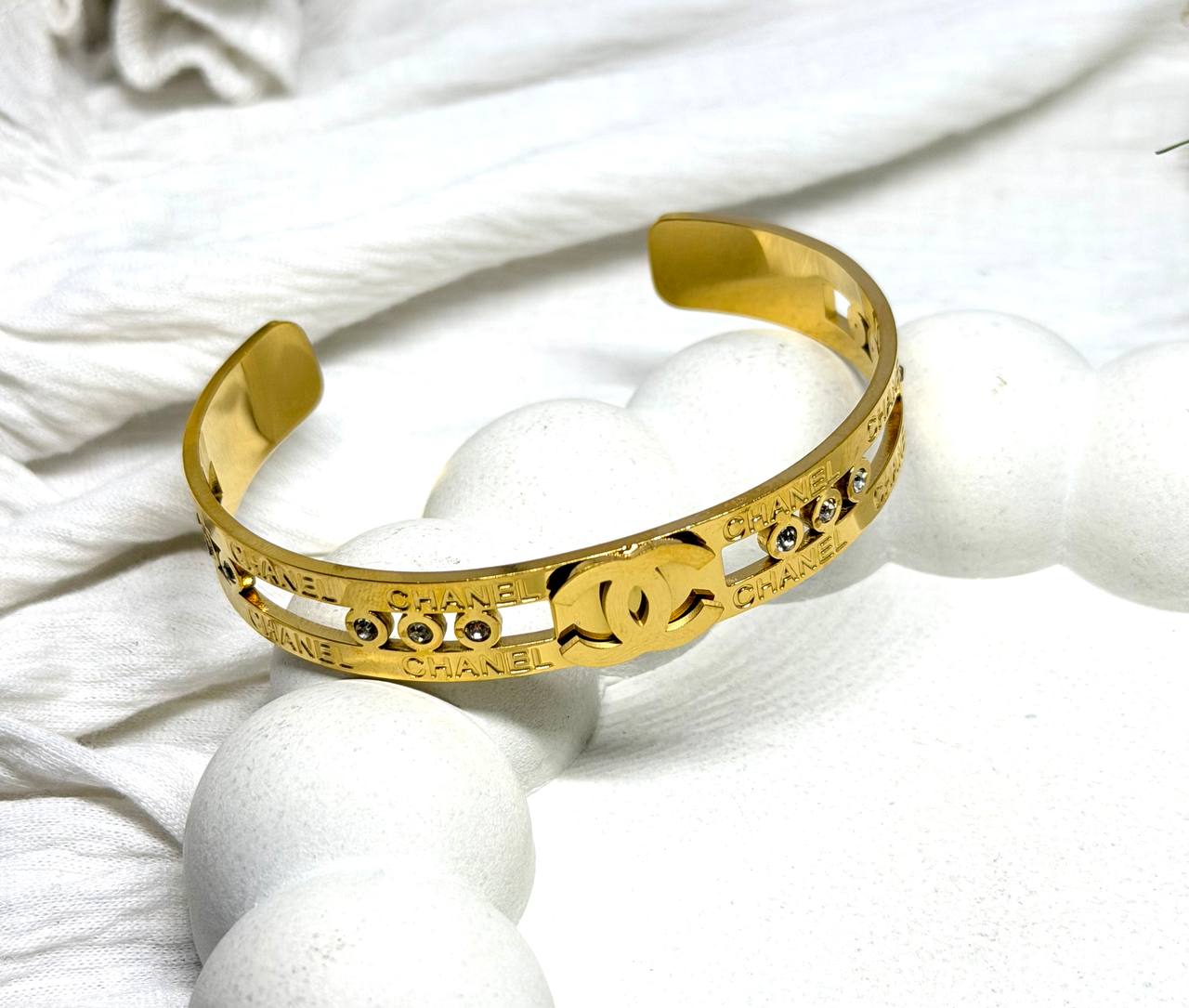 Chanel Signature CC Gold Bracelet