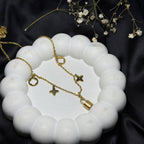 Charm Lock Clover Necklace