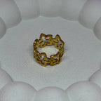 gold rings for girls clover style