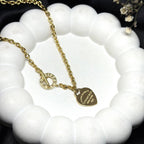 Floral Teardrop Cutwork Pendant Necklace