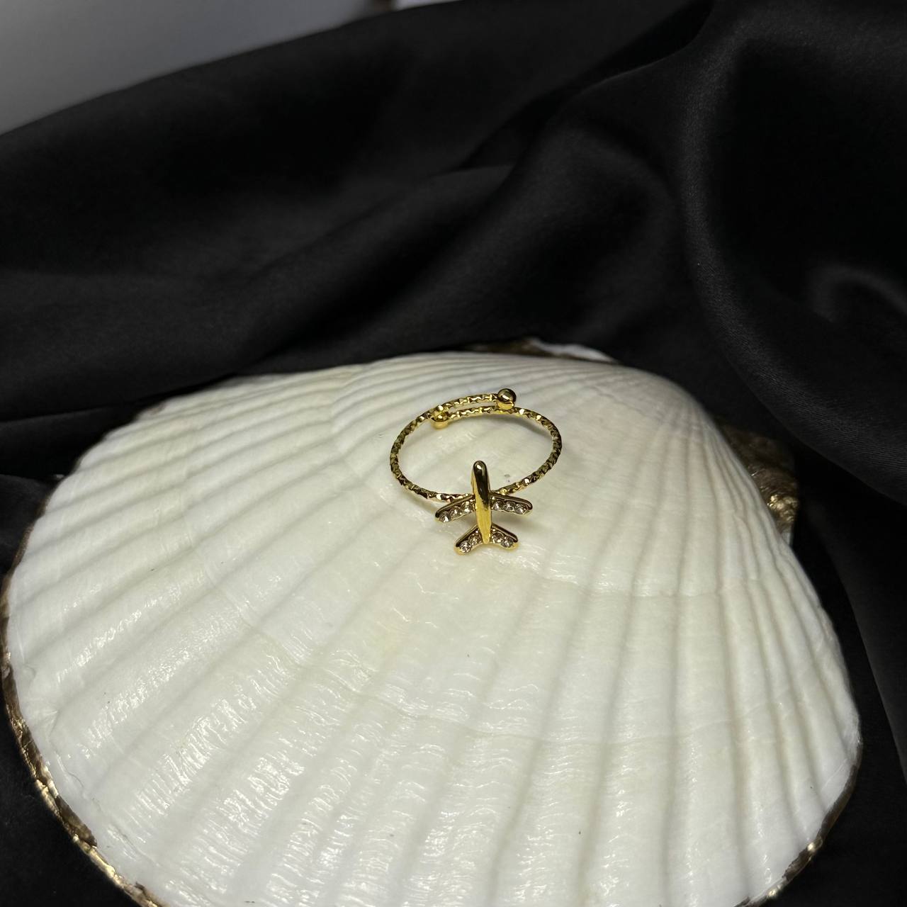 Crystal Voyage Airplane Ring