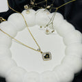 Midnight Heart Frame Necklace