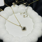 Midnight Heart Frame Necklace