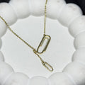Crystal Paperclip Elegance Necklace