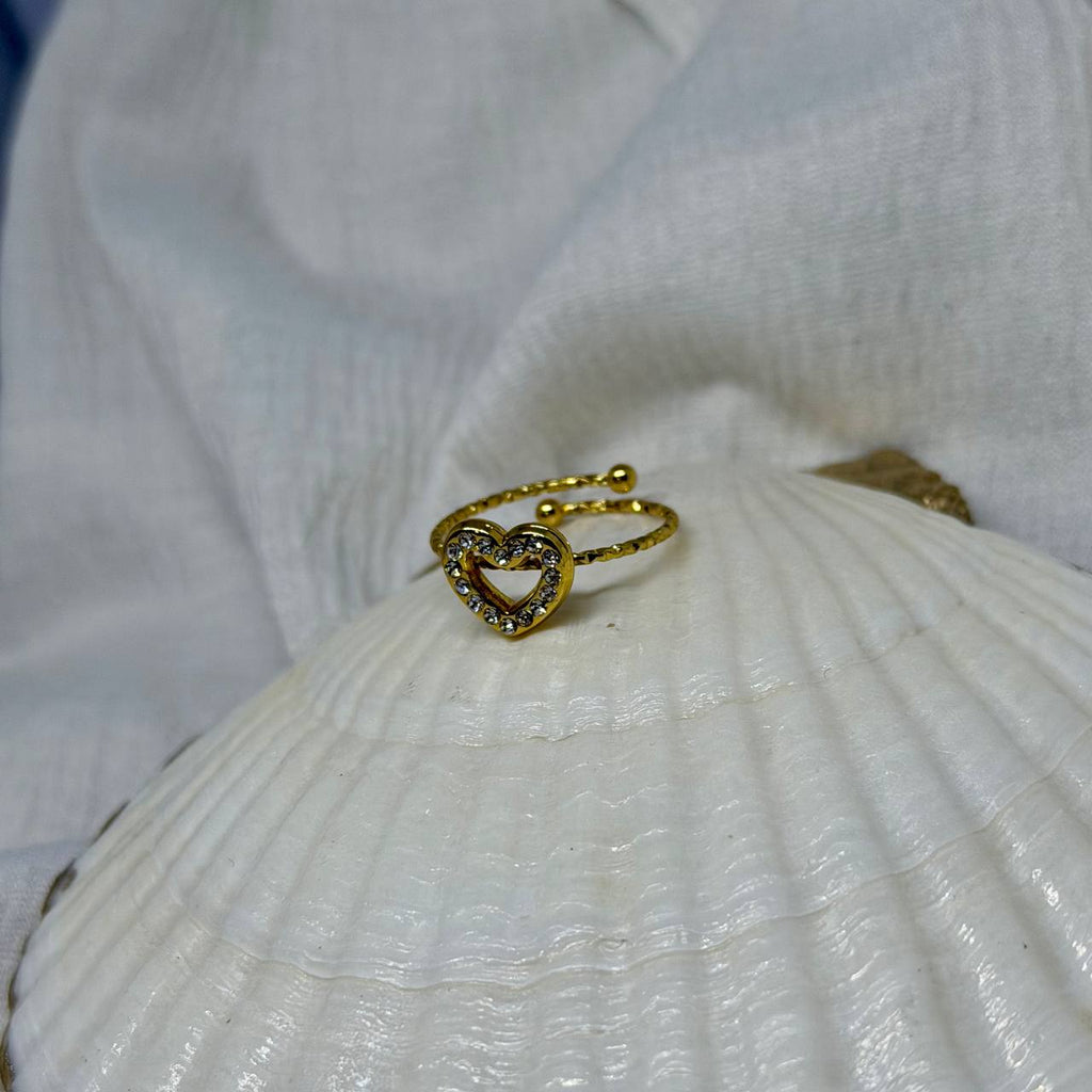 Crystal Heart Ring