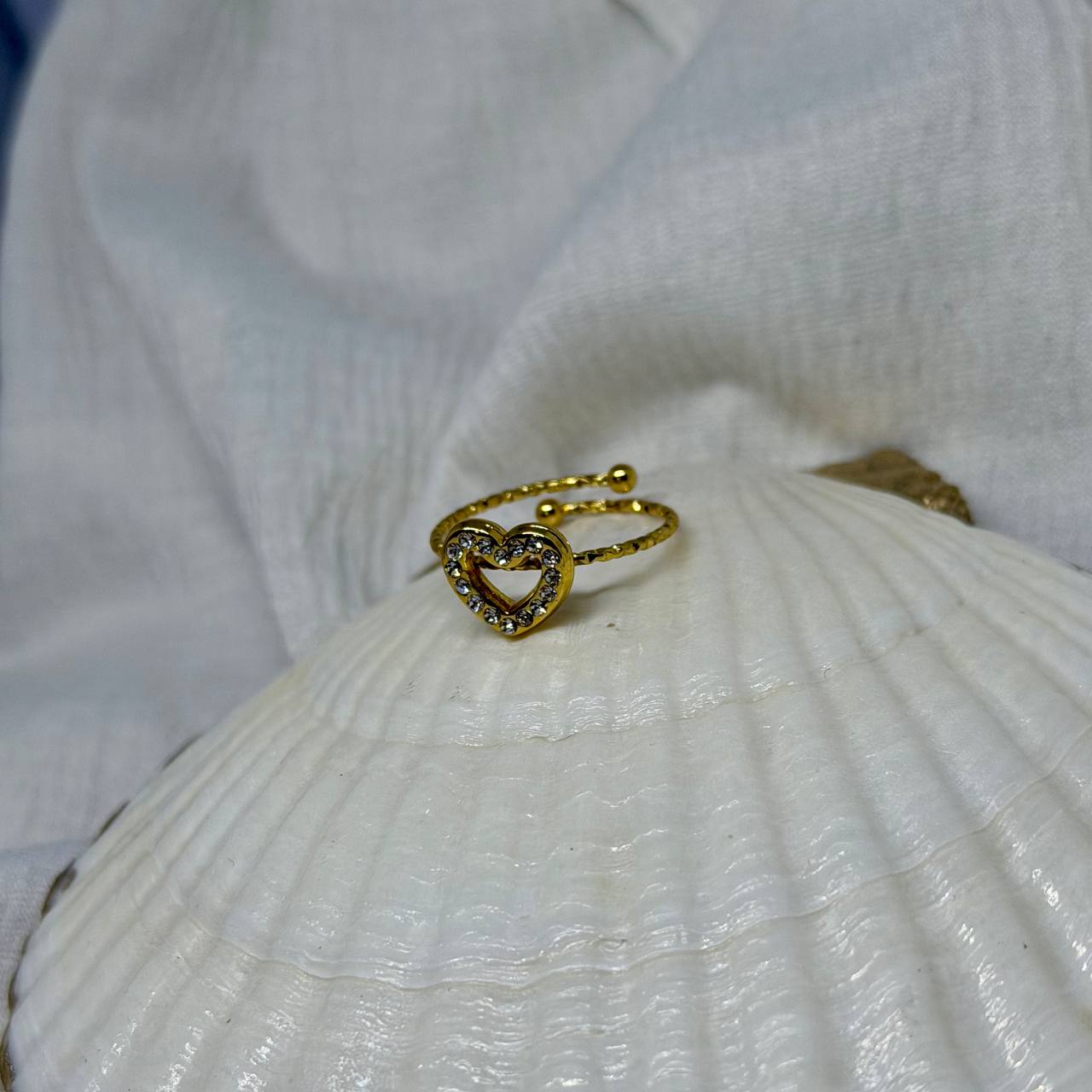 Crystal Heart Ring