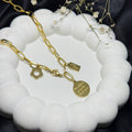 Eternal Script Medallion Link Necklace